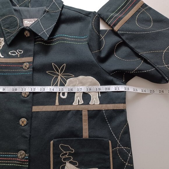 Tanjay Textured Animal Pattern Cotton Twill Jacket - Picture 12 of 16